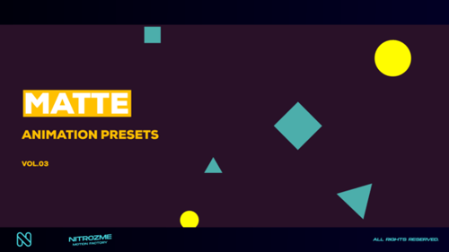 Matte Motion Presets Vol. 03