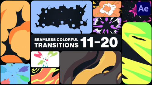 Vibrant Animated Transitions Pack for Dynamic Video Editing