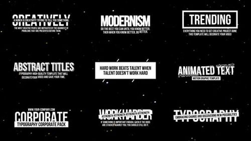 Animated Text Titles 2.0 | After Effects