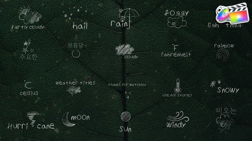 Animated Hand-Drawn Weather Icons and Text for Dynamic Content