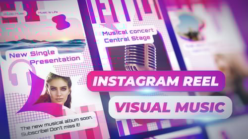 Vertical Music Visualizer – Instagram Reel Promo with Waveforms, Neon FX & Abstract Audio Shapes