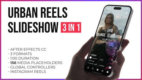 Urban Grunge Grid Slideshow Reels and Stories