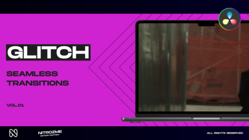 Glitch Transitions Vol. 01 for DaVinci Resolve