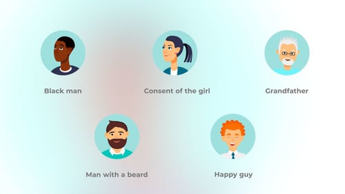 Animated Flat Design Character Avatars Collection