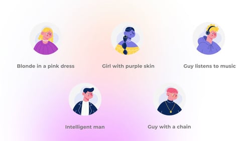 Diverse Flat Design Avatar Characters Animation Pack