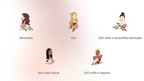 Women with Flowers - Avatars Concept