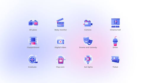 Cinema - Gradient Icons
