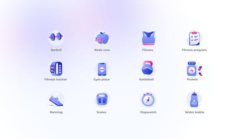Fitness - Gradient Icons