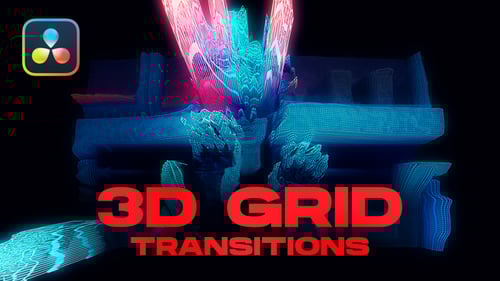 Dynamic Geometric Grid Transitions with Glitch Effects