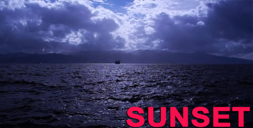 Ocean View with Mountains and Dramatic Cloudy Sky
