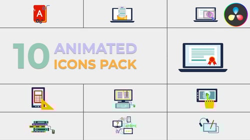 Education Icons Pack for DaVinci Resolve