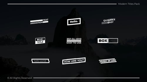 Modern Titles Pack | After Effects