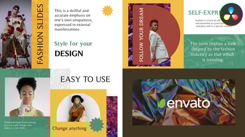 Geometric Fashion Slides for DaVinci Resolve