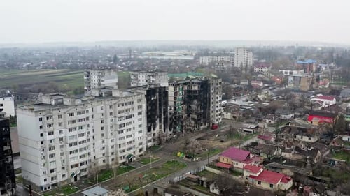 Borodianka Ucrania 22 de abril Evitar los crímenes de guerra rusos