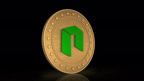 Pièce d'or 3D de la crypto-monnaie Neo Altcoin