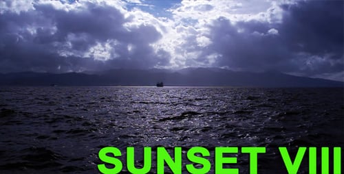 Dark Blue Ocean with Distant Ships