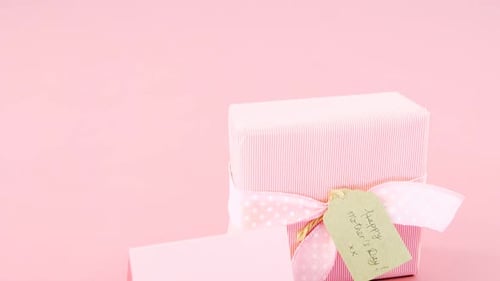 Gift for Mother's Day on Pink Background