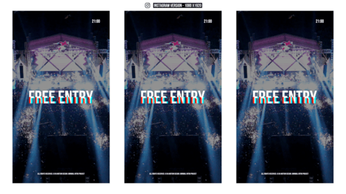 Fast Glitch Text Opener for Social Events