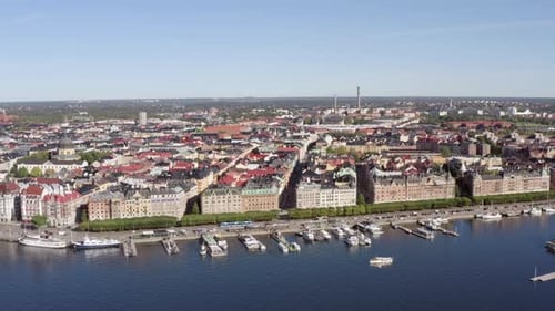 Aerial View Urban Cityscape of Stockholm