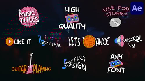 Dynamic Music Titles and Social Media Animations