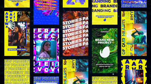 Vibrant Abstract Motion Graphics for Vertical Video Stories