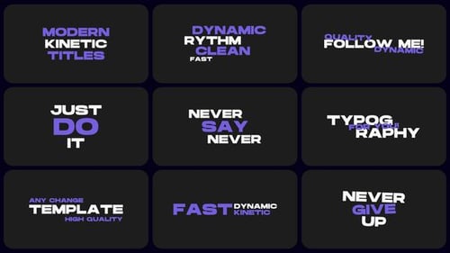 Dynamic Kinetic Typography Title Animations