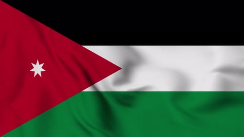 Realistic Waving Jordan National Flag Loop