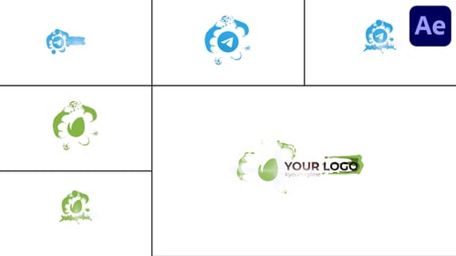 Logo d'entreprise Liquid pour After Effects