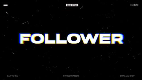 Kinetic Glitch Text Animations with Chromatic Aberration