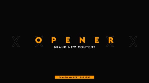 Dynamic Kinetic Typography Opener