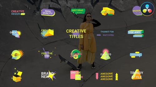 Títulos creativos para DaVinci Resolve