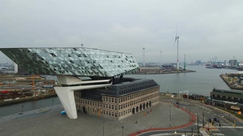 The Antwerp Port House and its waterfront in Belgium