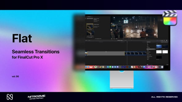Flat Transitions Vol. 06 for Final Cut Pro X, Elements ft. davinci ...