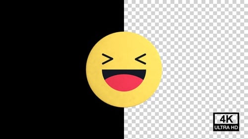Haha Facebook Reaction Emoji 4K