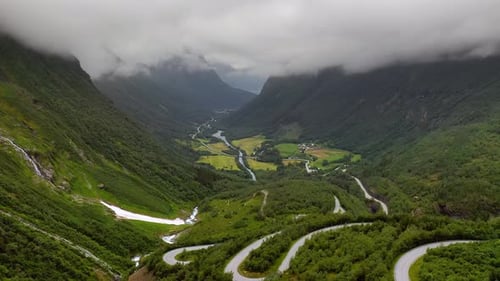 Aerial Footage Beautiful Nature Norway