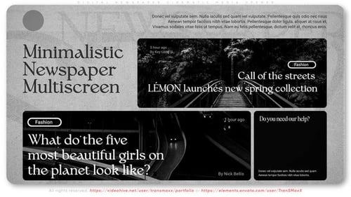 Digital Newspaper Cinematic Media Opener