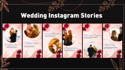 Elegant Romantic Instagram Story Template for Weddings and Engagements