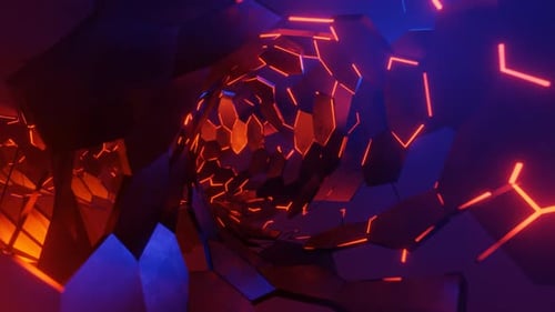 Inferno 3d animação loop sem costura