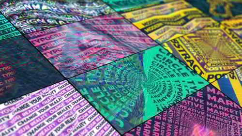 Colorful Abstract Typography