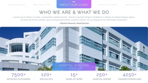 Modern Medical Business Promo Presentation with Clean Typography