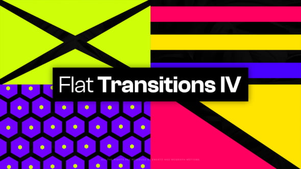 Vibrant Flat Shape Transitions for Modern Video Projects, Broadcast ...