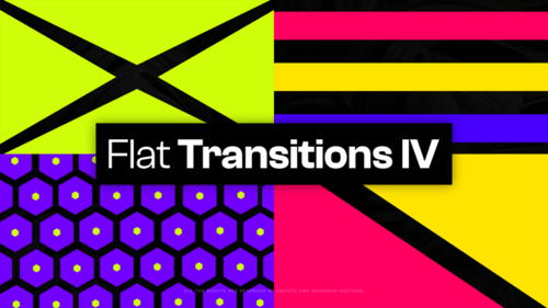 Vibrant Flat Shape Transitions for Modern Video Projects