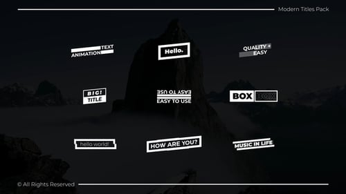Modern Titles Pack | FCPX