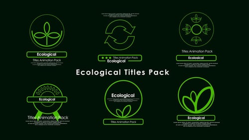 Eco-Friendly Line Art Title Animation Pack