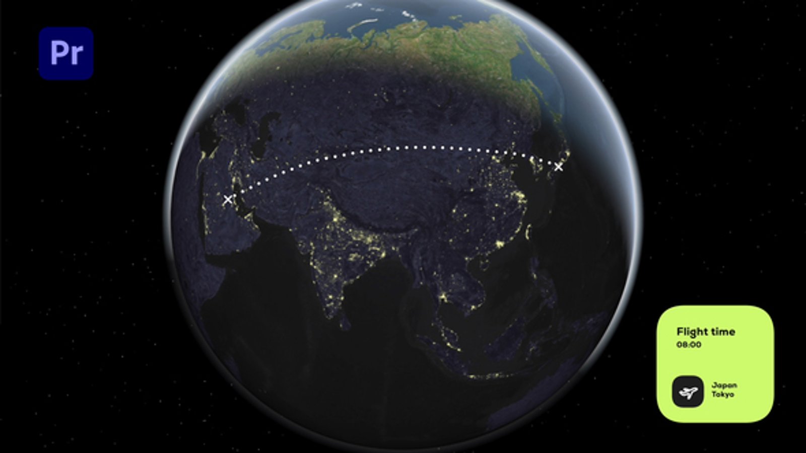 Global Travel Route Path Animation, Elements ft. world map & map kit ...