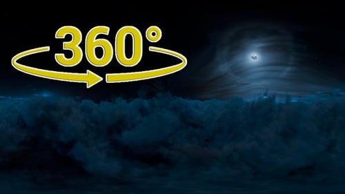 Time-Lapse Night Sky with Moving Clouds and Moon