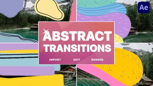 Vibrant Hand-Drawn Abstract Shape Transitions Pack