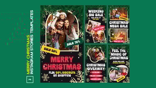 Animated Christmas Instagram Stories Kit for Holidays