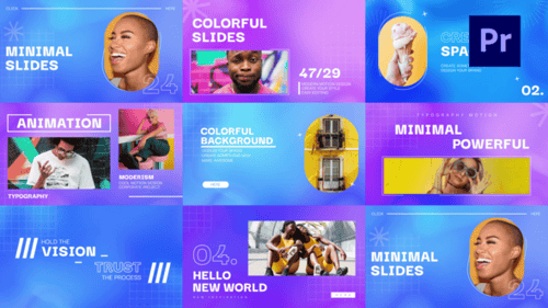 Dynamic Presentation Slides with Vibrant Text Animations