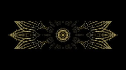 Elegant Abstract Gold Particle Mandala Background Animation